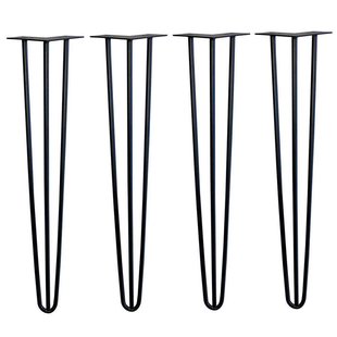 Stalen hairpin zwart hairpin ø 1,0 cm en hoogte 72 cm - 4 stuks