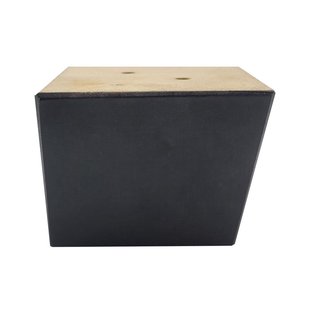 Meubelpoot zwart vierkant 8 x 8 cm - hoogte 6 cm