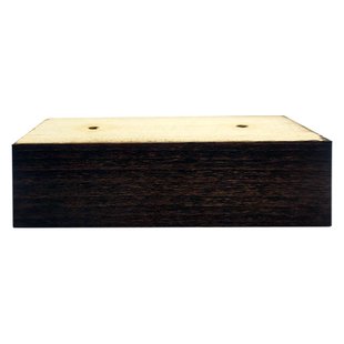 Meubelpoot rechthoek bruin 13 x 5,5 cm - hoogte 4 cm