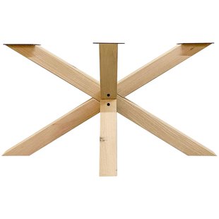 Spinpoot van eikenhout ongelijkzijdig matrix 140 bij 70 cm en hoogte 72 cm (10 x 10 cm)