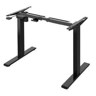 Hoogwaardig zit-sta bureau max 180 cm breed zwart gepoedercoat elektrisch verstelbaar van 71 tot 120 cm