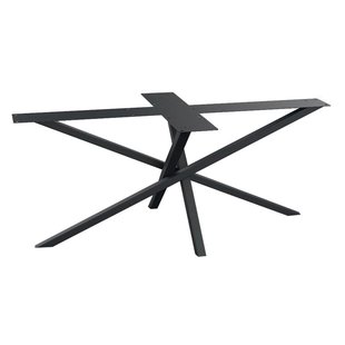 Stalen tafelonderstel zwart mikado 180 bij 70 cm en hoogte 73 cm (4 x 4 cm)