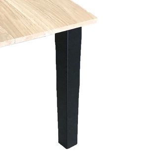 Set stalen tafelpoot zwart vierkant 5 bij 5 cm en hoogte 72 cm (5 x 5 cm) - 4 stuks