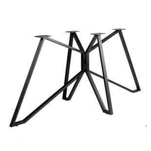 Stalen onderstel zwart vlinder 140 bij 65 cm en hoogte 72 cm (4 x 2 cm)