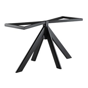 Stalen tafelonderstel zwart met ovale koker 4 poot 180 bij 78 cm en hoogte 73 cm (10 x 4 cm)