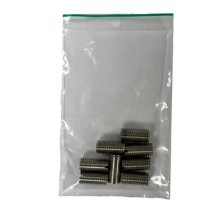 Verloopbus van m8 naar m10 - 8 stuks - lengte 20 mm