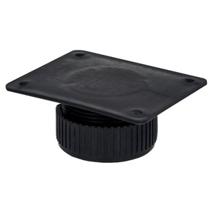 Set kunststof verstelbare glijder zwart rond ø 5 cm en hoogte 2,5 cm - verstelbaar tot 3,5 cm - 4 stuks