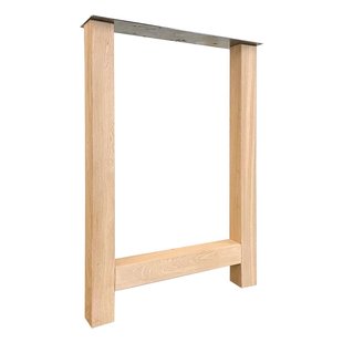 Eiken houten H tafelpoot bar poot 71 bij 8 cm en hoogte 100 cm (8 x 8 cm)