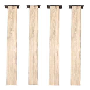 Eiken rechte tafelpoot 72 cm van massief hout 10 x 10 cm - set van 4 stuks