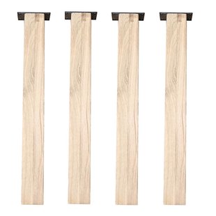 Eiken rechte tafelpoot 72 cm van massief hout 8 x 8 cm - set van 4 stuks