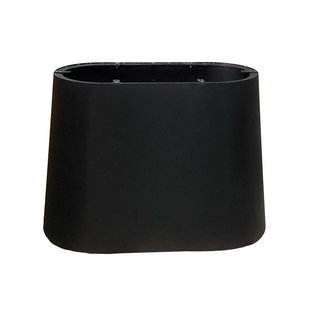 Ovale kegel tafelpoot van staal van 100 bij 50 cm en hoogte 72 cm