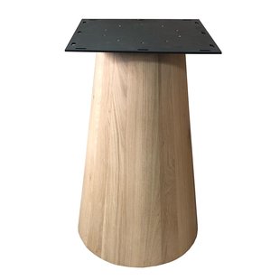 Eiken houten kegel tafelpoot conisch ø 45 cm en hoogte 74 cm