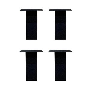 Stalen tafelpoot zwart vierkant 6 bij 6 cm en hoogte 25 cm (6 x 6 cm) - 4 stuks
