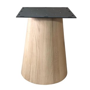 Eiken houten kegel tafelpoot conisch ø 56 cm en hoogte 74 cm