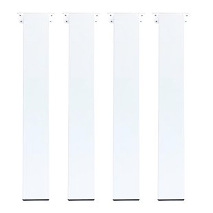 Set stalen tafelpoten wit vierkant 10 bij 10 cm en hoogte 72 cm (10 x 10 cm) - 4 stuks
