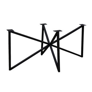 Stalen onderstel zwart vlinder 153 bij 87 cm en hoogte 73 cm (3 x 3 cm)