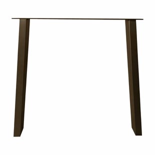 Stalen tafelpoot anodic bronze trapezium 80 bij 10 cm en hoogte 72 cm (4 x 10 cm)