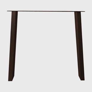 Stalen tafelpoot anodic brown trapezium 80 bij 10 cm en hoogte 72 cm (4 x 10 cm)