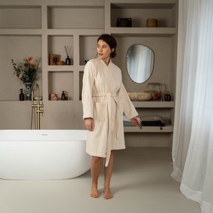 Kayori Meguro - Badjas - Katoen - S - Zand