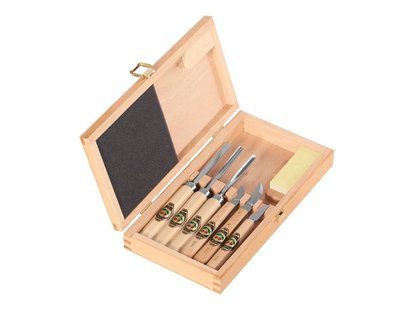 Kirschen houtsnijset 7-delig met kist