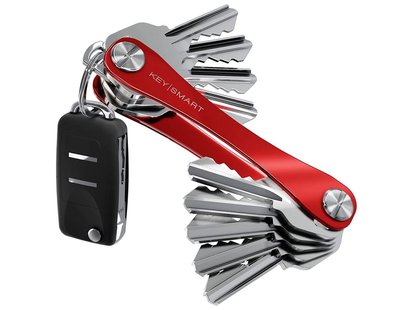 Keysmart compact keyholder red clam