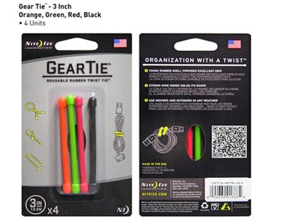 Nite ize gear tie allesbinder 4-pack ass