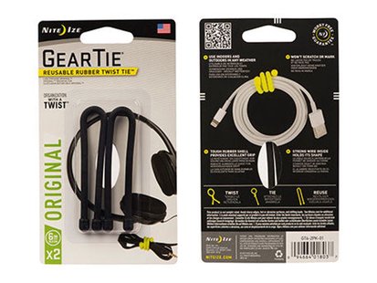 Nite ize gear tie kabelbinder 2-pack zwa