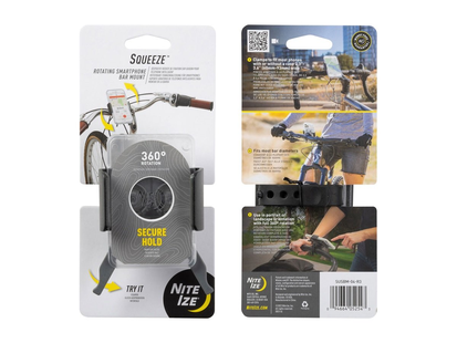 Nite Ize Steelie Squeeze Fiets Montageset Transparant – 360° Universele smartphonehouder voor op de fiets