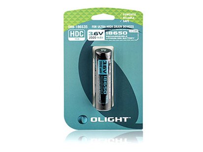 Olight 18650 3500mah accu voor m2r / x7