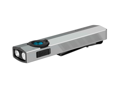 Olight ArkPro Silver Graphite – Compacte 3+1 EDC Zaklamp met Floodlight, Spotlight, UV en Laser