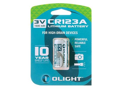 Olight cr123a lithium battery 3v 1600mah