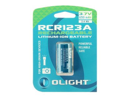 Olight rcr123a 3.7v 650mah rechargeable