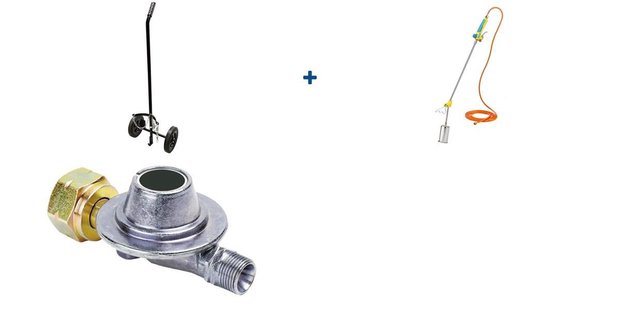 Onkruidbrand set gloria met trolley