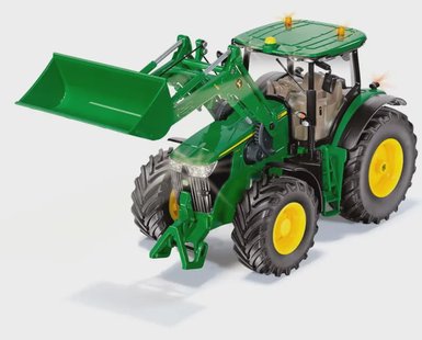 John Deere 7310R Met Frontlader En Bluetooth Op Schaal 1:32