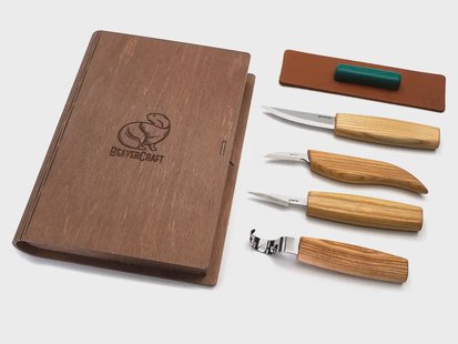BeaverCraft Woodworking Essentials - 4 Messen in Luxe Boekverpakking