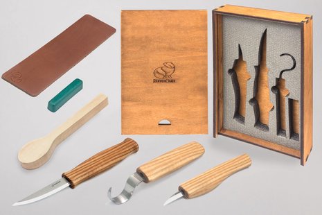 Beavercraft spoon carving set in special