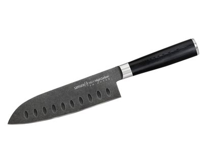 Samura mo-v stonewash santoku knife