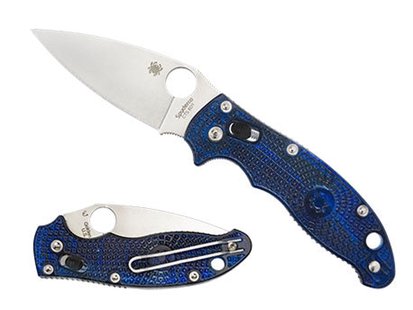 Spyderco manix 2 translucent blue pe