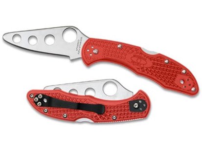 Spyderco delica4 trainer red