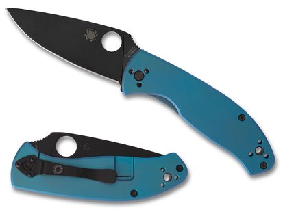 Spyderco tenacious titanium blue / black