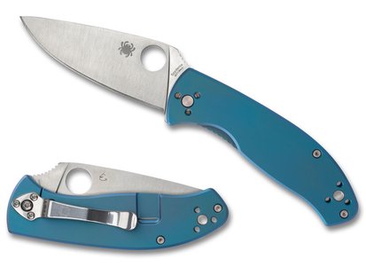 Spyderco tenacious titanium blue 8cr13mo