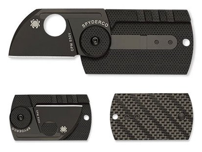 Spyderco dogtag folder carbon fiber blac