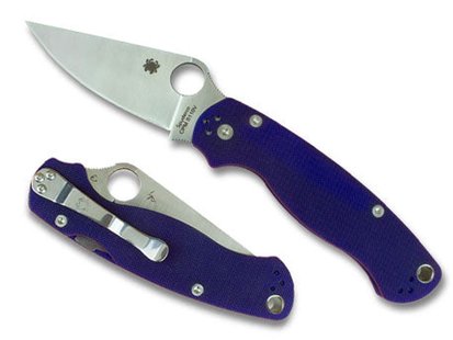 Spyderco paramilitary 2 dk blue g-10 pe