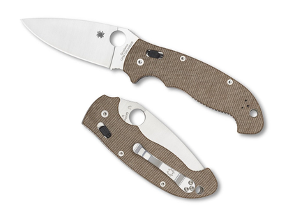 Spyderco Manix 2 XL Brown Canvas Micarta CPM Cru-Wear