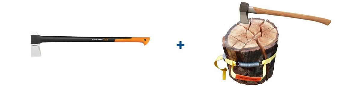 Fiskars kloofbijl x27 &amp; woodstrapper