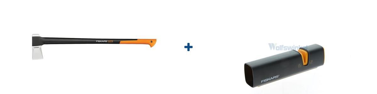 Fiskars x27 kloofbijl met slijper xsharp