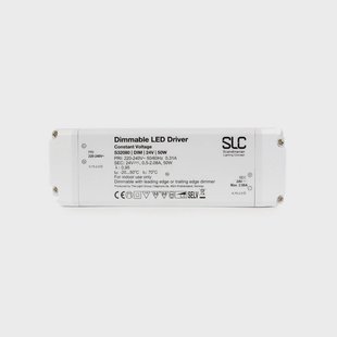 The Light Group SLC LED driver, 24 V, 50 W, dimbaar (faseaan/afsnijding)