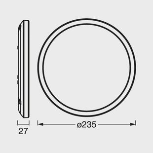 OSRAM SMART+ WiFi ORBIS ULTRA SLIM BACKLIGHT wit Ø24cm RGBW