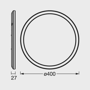 OSRAM SMART+ WiFi ORBIS ULTRA SLIM BACKLIGHT zwart 40 RGBW
