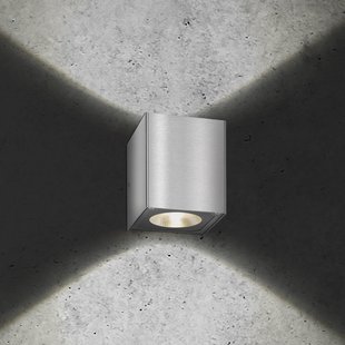 LCD LED buiten wandlamp 5026, roestvrij staal, 11 cm, IP54, up/down